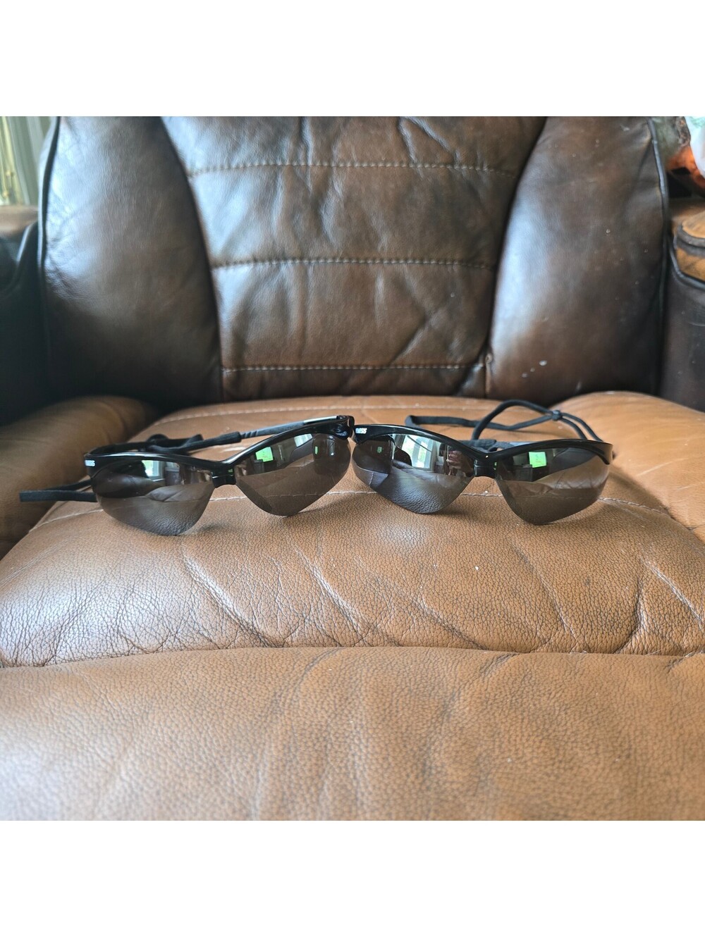 Lot of 2 Nemesis Safety Glasses Black Frame Tinted Smoke Lenses Eye Wear
